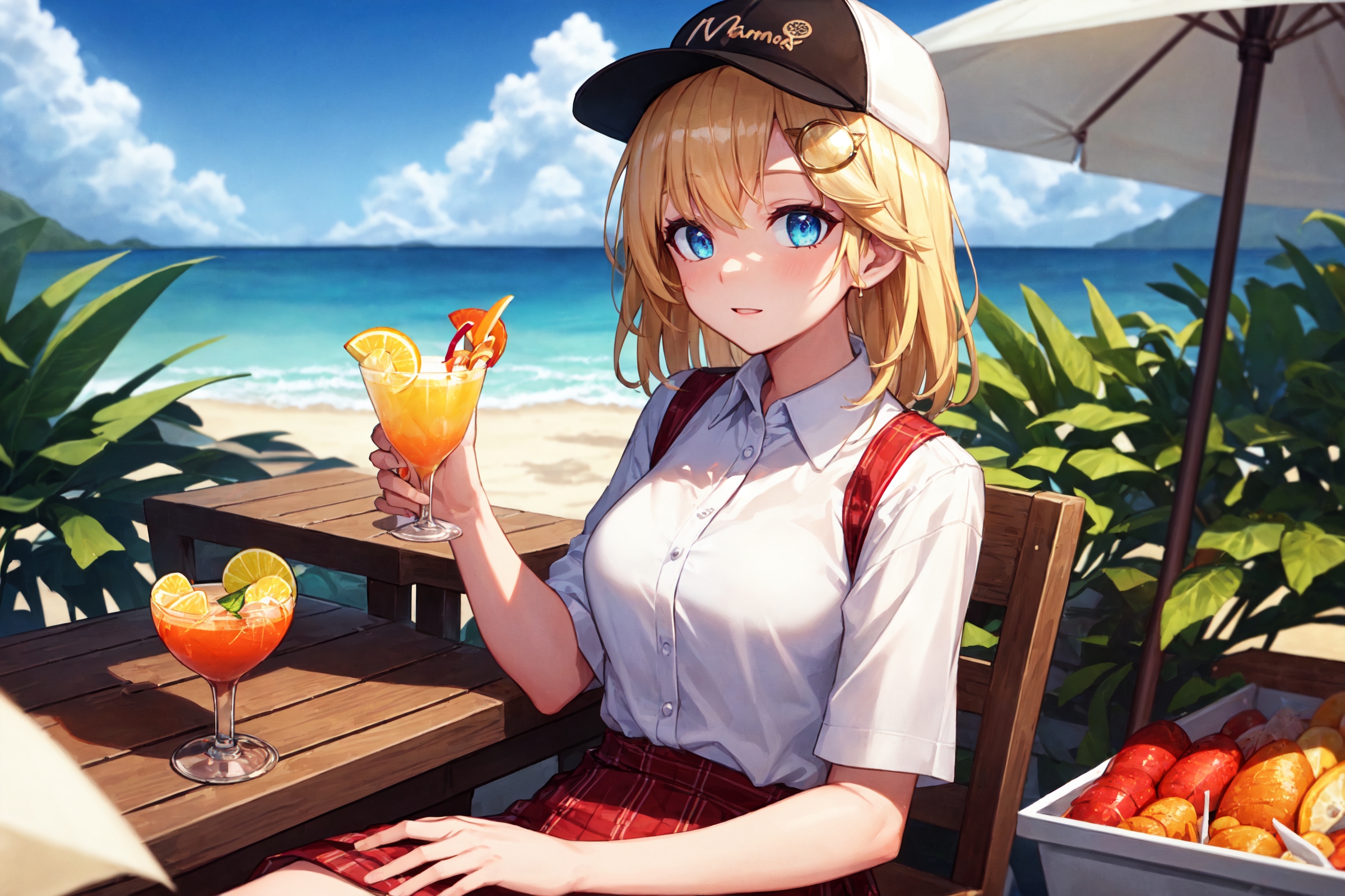 39022-1652449867-(mksks style, detailed background_1.1), watson_amelia, (solo_1.2), (eyes_focus), virtual_youtuber,blonde_hair, cap, white_shirt,.jpg